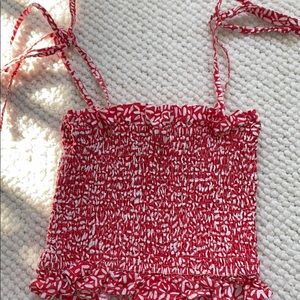 Red Princess Polly sinched top